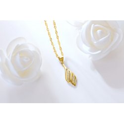 Naszyjnik srebrny łańcuszek damski zawieszka srebro pozłacane 925