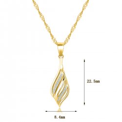 Naszyjnik srebrny łańcuszek damski zawieszka srebro pozłacane 925