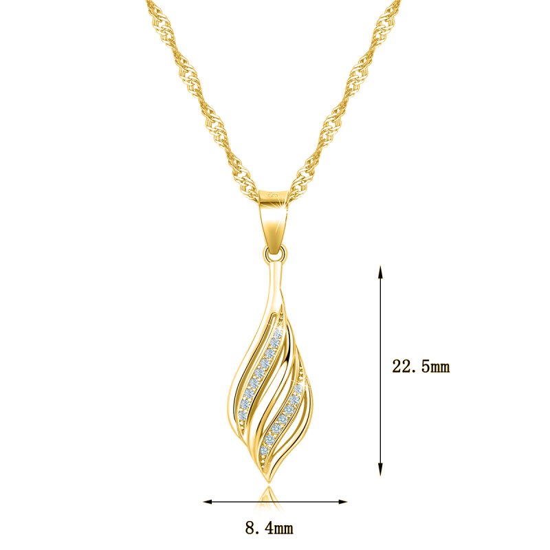 Naszyjnik srebrny łańcuszek damski zawieszka srebro pozłacane 925