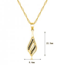 Srebrny naszyjnik listek na dzień matki srebro pozłacane 925