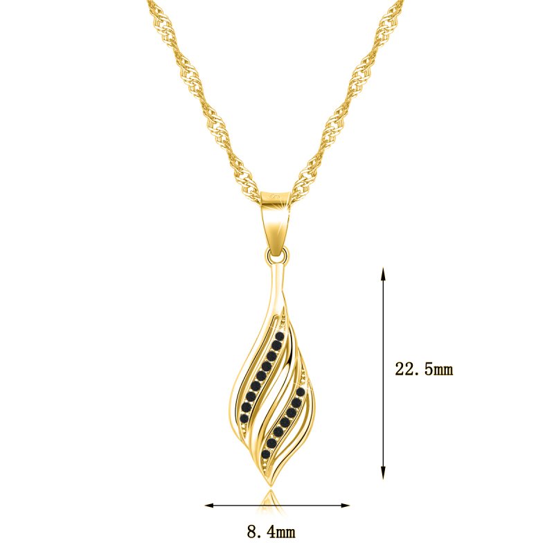 Srebrny naszyjnik listek na dzień matki srebro pozłacane 925