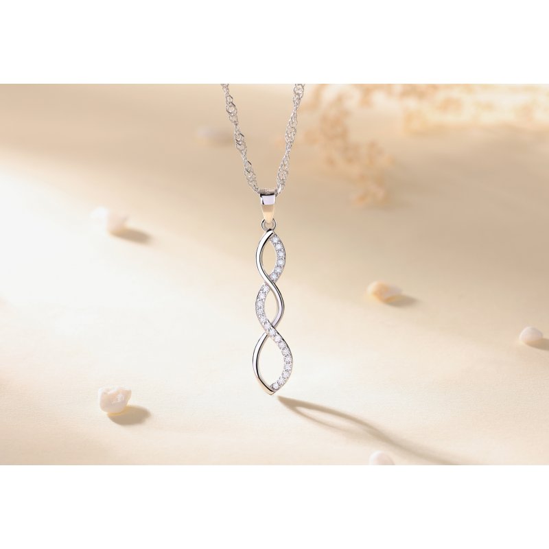 Naszyjnik srebrny 925 rodowany dla kobiety