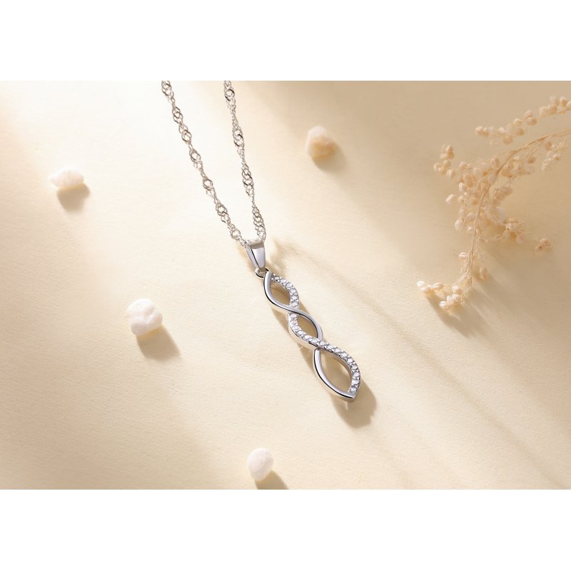 Naszyjnik srebrny 925 rodowany dla kobiety