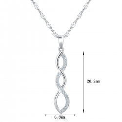 Naszyjnik srebrny 925 rodowany dla kobiety