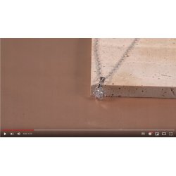 Naszyjnik srebrny 925 rodowany róża dla kobiety