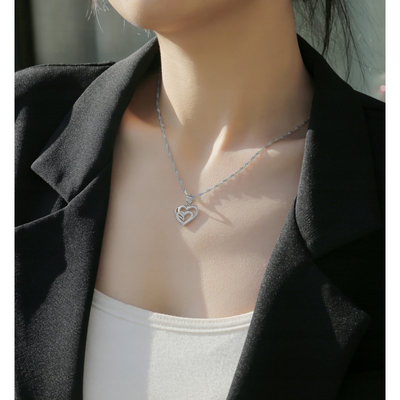 Naszyjnik srebrny łańcuszek damski z zawieszką 925