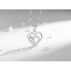 Naszyjnik srebrny łańcuszek damski z zawieszką 925