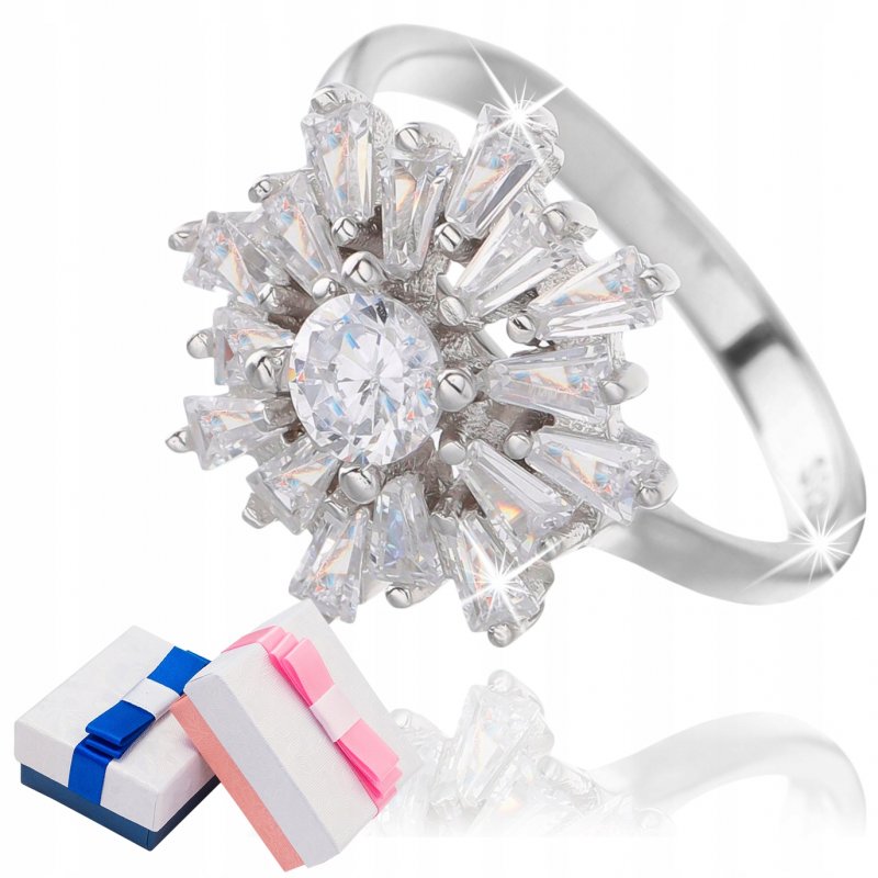 Srebrny pierścionek rodowany srebro 925 prezent