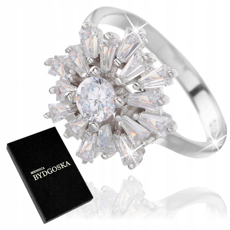 Srebrny pierścionek rodowany srebro 925 prezent