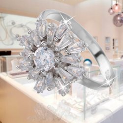 Srebrny pierścionek rodowany srebro 925 prezent