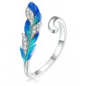 Pierścionek srebrny 925 pióro piórko pierścionek regulowany