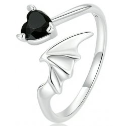 Pierścionek srebrny regulowany rodowany srebro 925