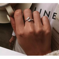 Pierścionek srebrny 925 ręce rączki regulowany otwarty srebro dłonie