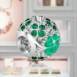 Charms zawieszka serce koniczynka beads koralik