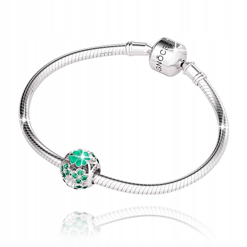 Charms zawieszka serce koniczynka beads koralik