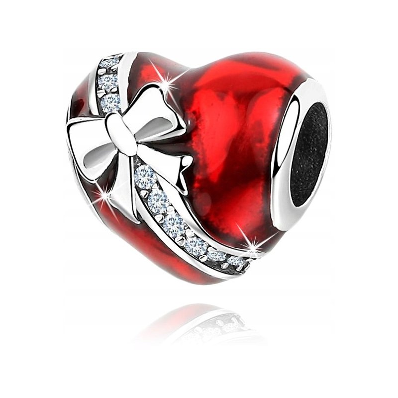 Charms srebrny serce srebro 925 koralik beads
