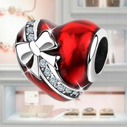 Charms srebrny serce srebro 925 koralik beads