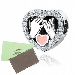 Charms zawieszka miłosna przysięga serce srebro próba 925 oryginalny