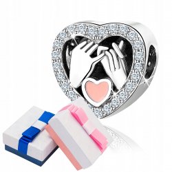 Charms zawieszka miłosna przysięga serce srebro próba 925 oryginalny