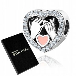 Charms zawieszka miłosna przysięga serce srebro próba 925 oryginalny