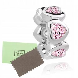 Charms zawieszka 925 serca walentynki dzień kobiet