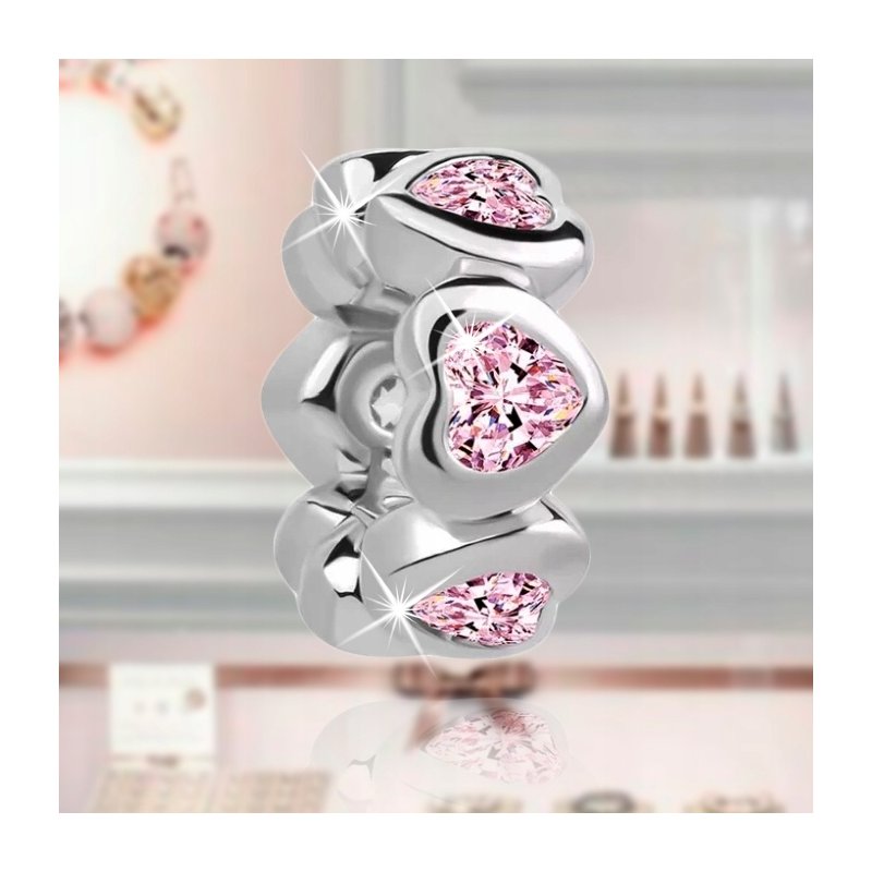 Charms zawieszka 925 serca walentynki dzień kobiet