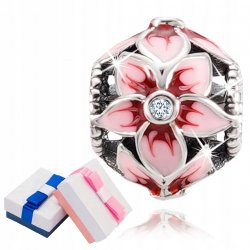 Charms zawieszka kwiat srebrny 925 koralik beads