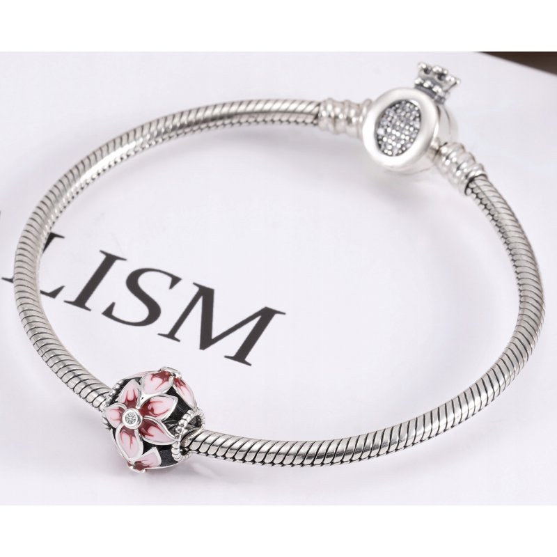Charms zawieszka kwiat srebrny 925 koralik beads