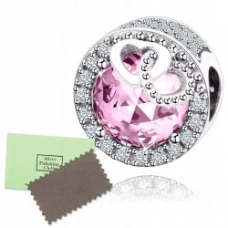 Zawieszka charms srebrny 925 serca beads koralik