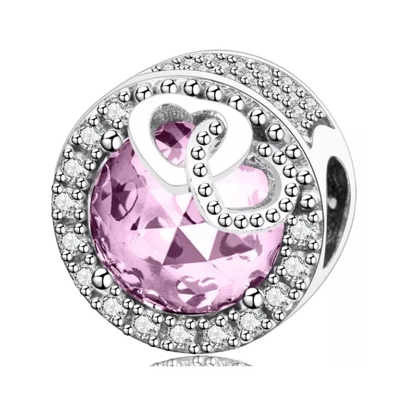 Zawieszka charms srebrny 925 serca beads koralik