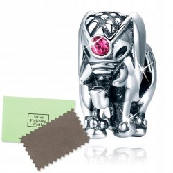 Zawieszka charms srebro 925 słoń koralik beads
