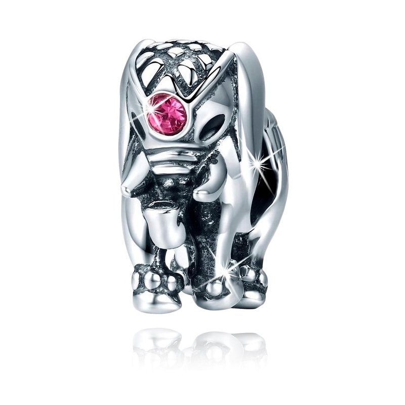 Zawieszka charms srebro 925 słoń koralik beads