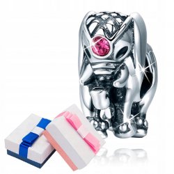 Zawieszka charms srebro 925 słoń koralik beads