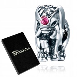 Zawieszka charms srebro 925 słoń koralik beads