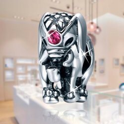 Zawieszka charms srebro 925 słoń koralik beads