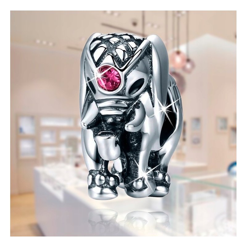 Zawieszka charms srebro 925 słoń koralik beads
