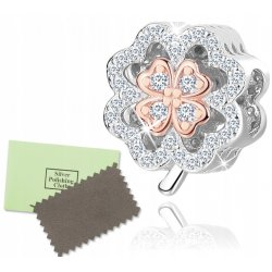 Charms srebrny serce 925 zawieszka koniczyna beads oryginalny