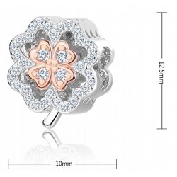 Charms srebrny serce 925 zawieszka koniczyna beads oryginalny