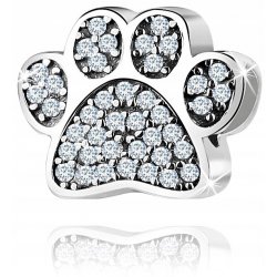 Zawieszka srebrna charms pies łapka koralik beads oryginalny srebro