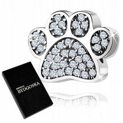 Zawieszka srebrna charms pies łapka koralik beads oryginalny srebro