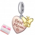 Srebrny charms serce zawieszka 925 beads dla mamy