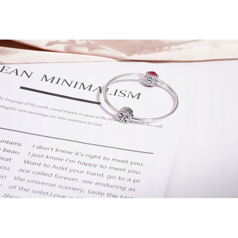 Charms srebro 925 beads zawieszka srebrna róża