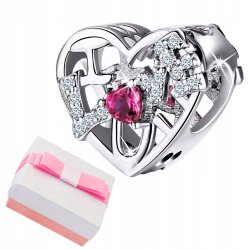 Zawieszka charms srebro 925 beads srebrny miłość