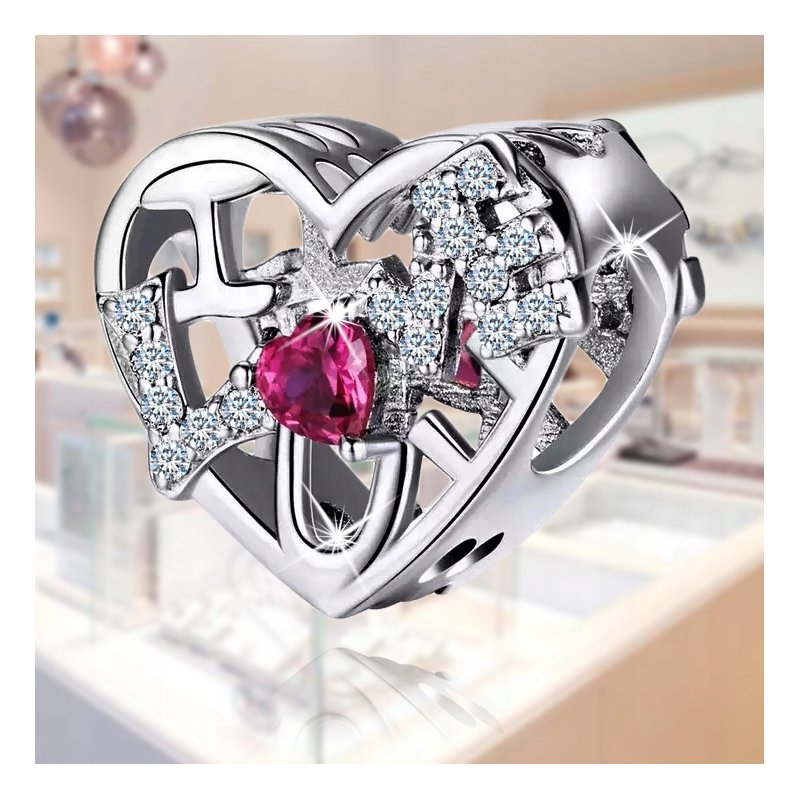 Zawieszka charms srebro 925 beads srebrny miłość