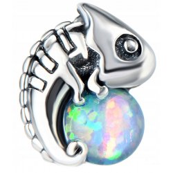 Charms kameleon zawieszka srebrna gekon beads 925