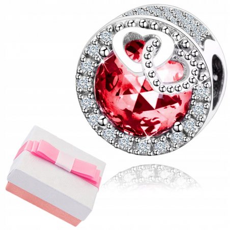 Charms serce zawieszka srebrna 925 koralik beads