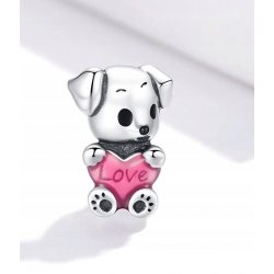 Charms serce miłość zawieszka beads koralik 925