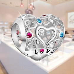 Charms serce miłość zawieszka beads koralik