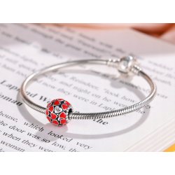 Charms zawieszka serce charms srebrny beads na walentynki charms srebro