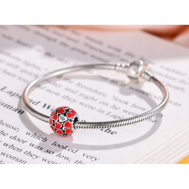 Charms zawieszka serce charms srebrny beads na walentynki charms srebro